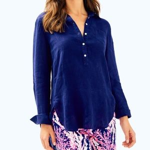 Lilly pulitzer deanna popover tunic top